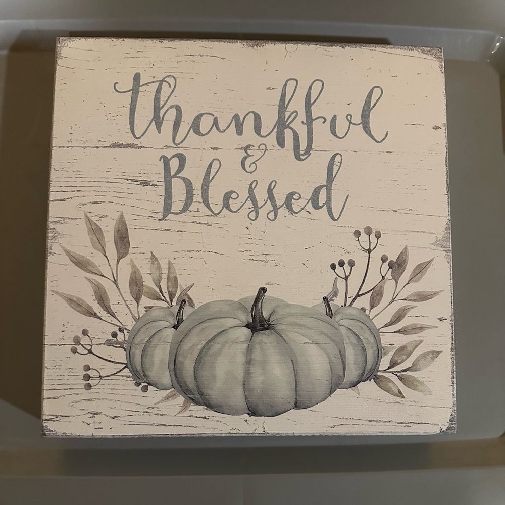 Blue Pumpkin Fall Decor